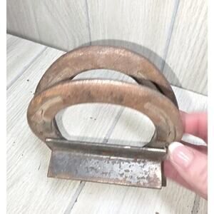 Vtg Real Rustic Horseshoe Business Card Holder Farmhouse Cabin Cowboy Western